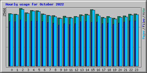 Hourly usage for October 2022