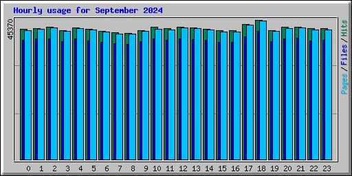 Hourly usage for September 2024