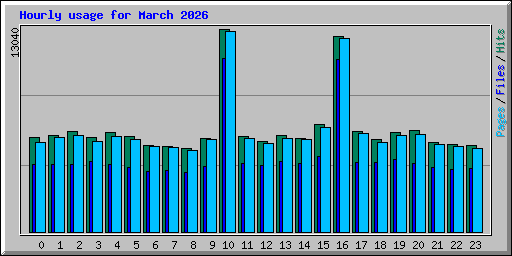 Hourly usage for March 2026