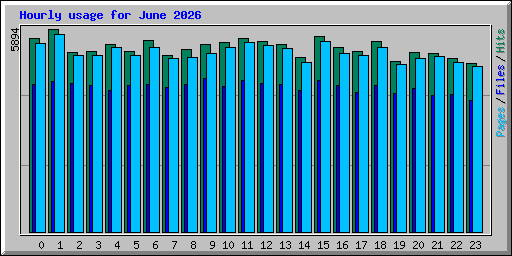 Hourly usage for June 2026