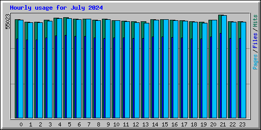 Hourly usage for July 2024