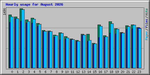 Hourly usage for August 2026